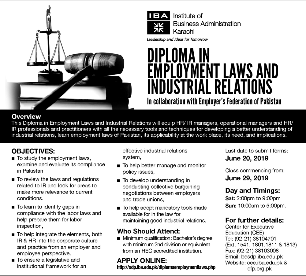 Diploma in Employment Laws and Industrial Relations