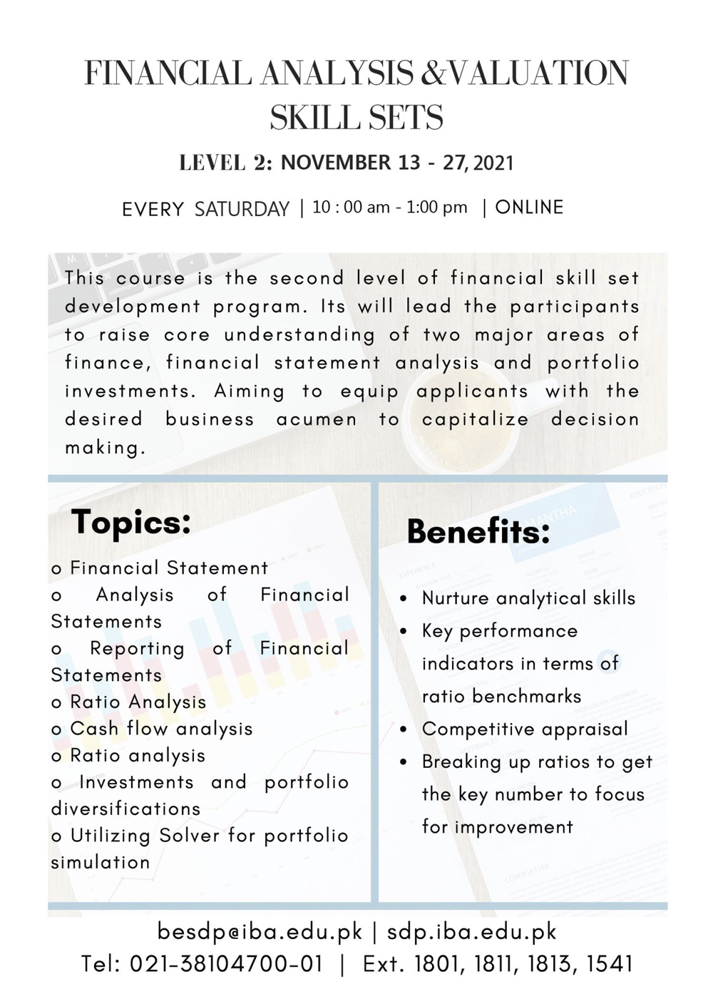 Financial Analysis & Valuation Skill sets