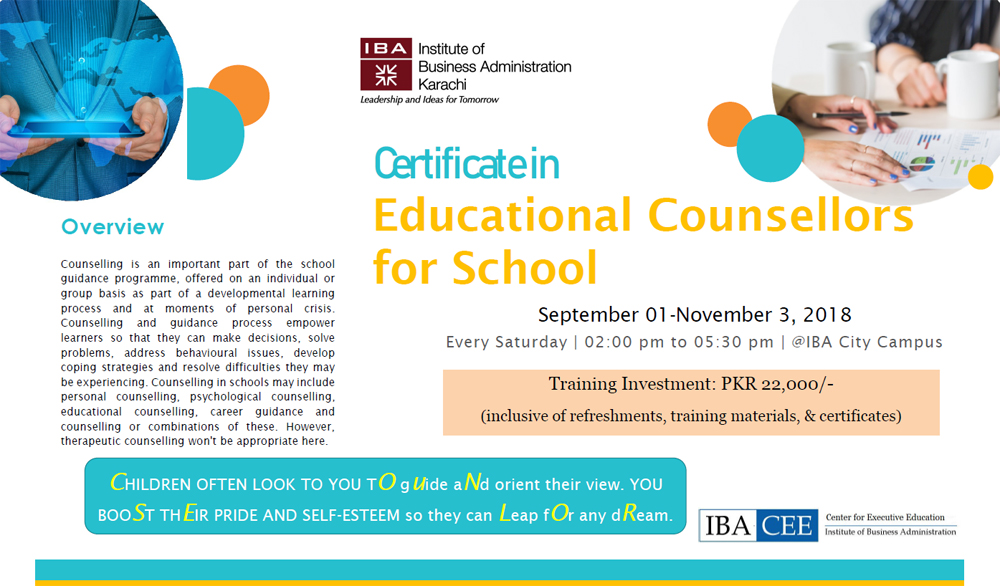 Certification in Educational Counsellors for School