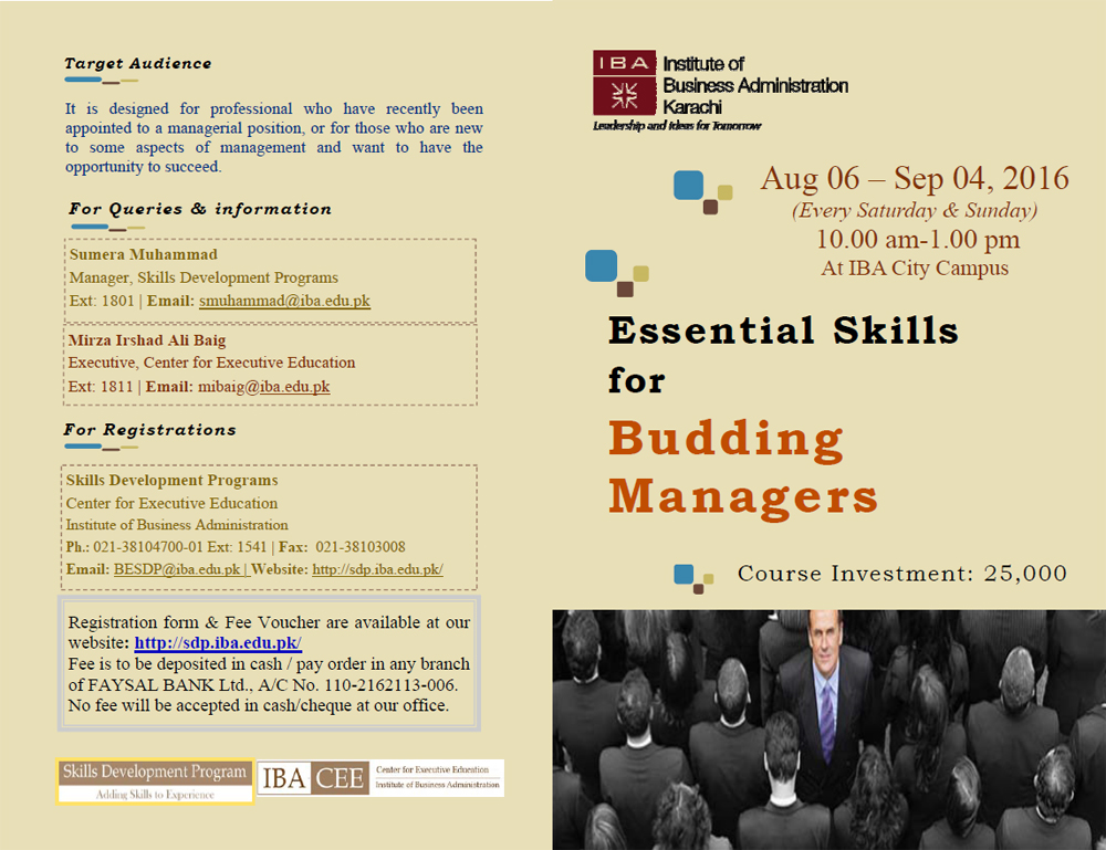 Essential Skills for Budding Managers