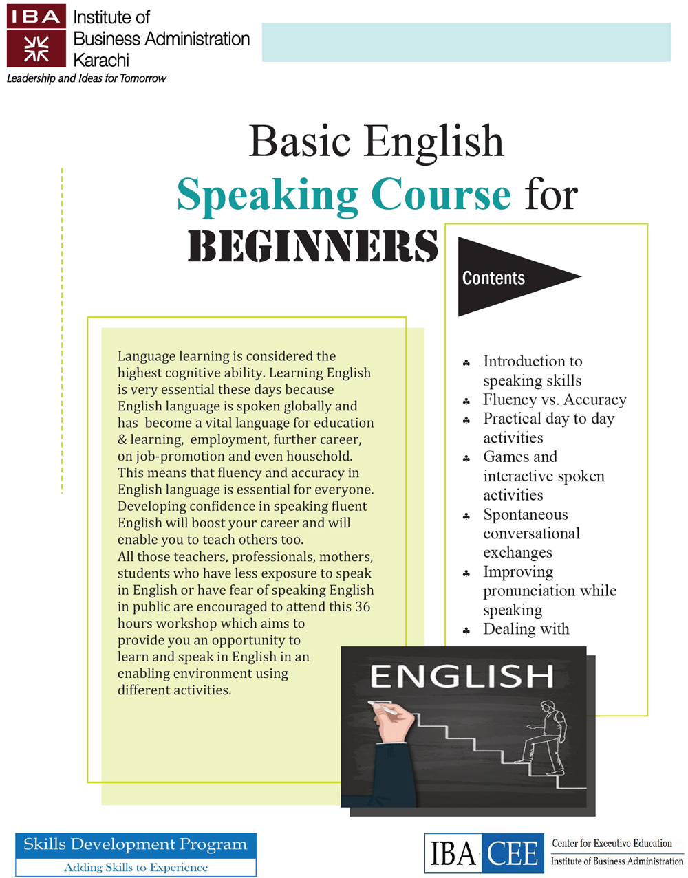 English language course for beginners