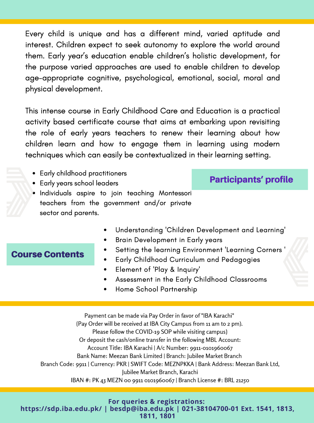 Early Childhood Care & Education