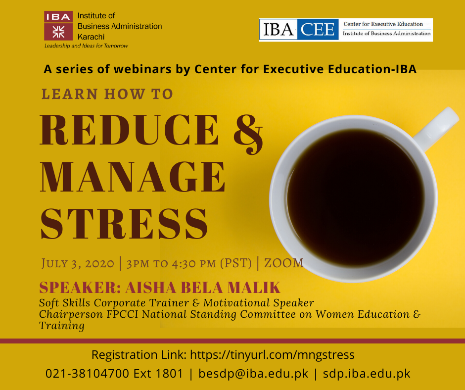 Webinar on How to Reduce & Manage Stress