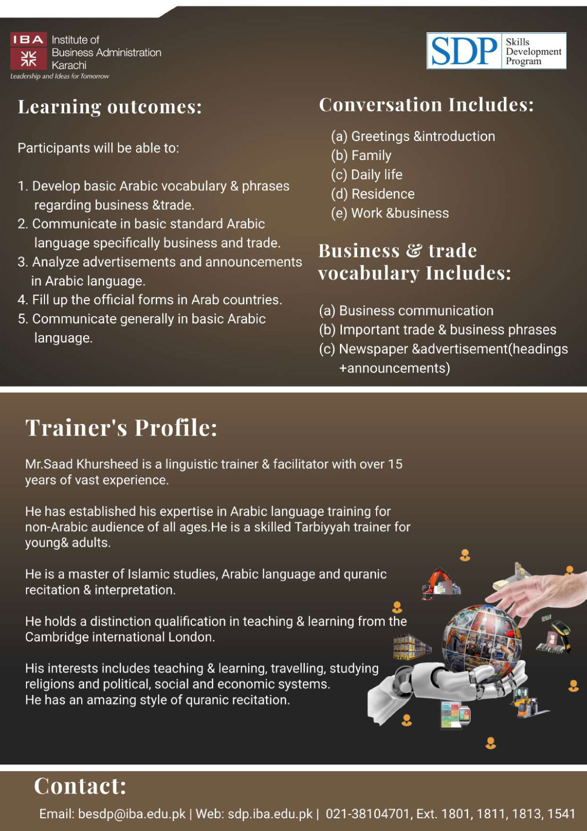 The Arabic Language for Business and Trade